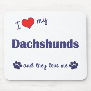 I Love My Dachshunds (Many Dogs) Mouse Mat