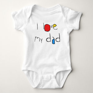 I Love My Dad Baby Bodysuit