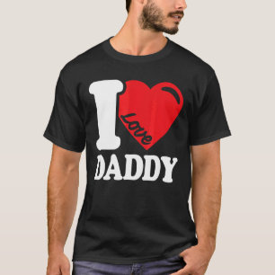 I Love my dad Cute Retro I Love my daddy red hear T-Shirt