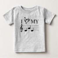 I Love My Dad Music Notes Heart Treble Clef Funny 