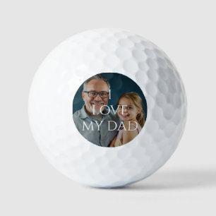 I Love My Dad Photo Overlay Golf Balls