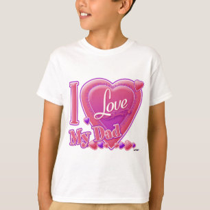I Love My Dad pink/purple - heart T-Shirt