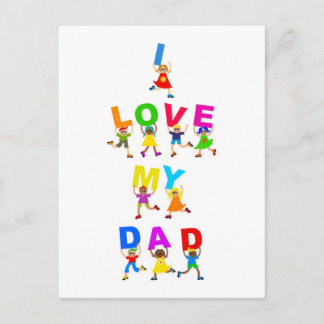 I Love My Dad Postcard