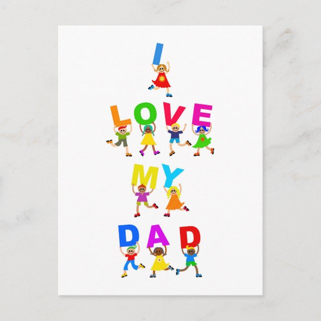 I Love My Dad Postcard (Front)