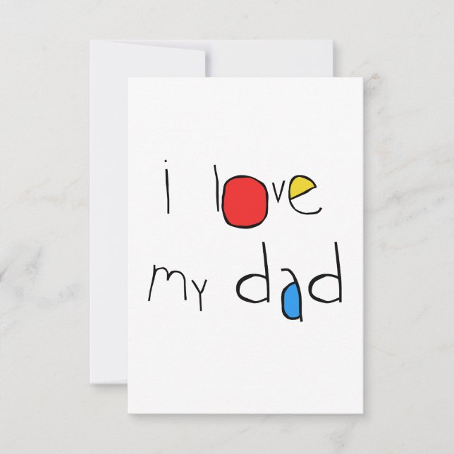 I Love My Dad Thank You Card (Front)