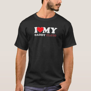 I Love My Daddy Claus Red Buffalo Plaid Happy Chri T-Shirt