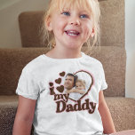 I Love My Daddy Daughter Pink Brown Photo Toddler T-Shirt<br><div class="desc">The perfect outfit for a child to wear on Father's Day or Daddy's birthday! Add a cute photo of them both together for a personalized gift daddy is sure to love ♥</div>