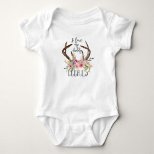 I love my daddy deerly baby bodysuit