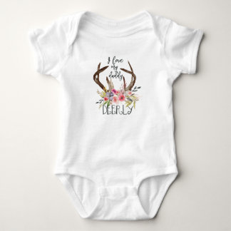 I love my daddy deerly baby bodysuit