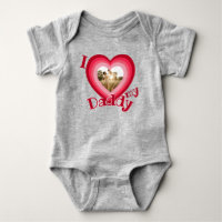 I Love My Daddy Heart Photo Personalise Name Girls