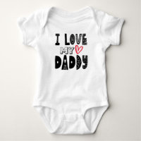 I Love My Daddy Heart Typography