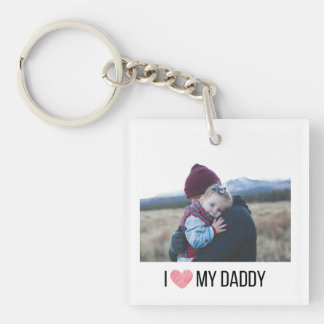 I LOVE MY DADDY KEYCHAIN 2 PHOTO CUSTOM
