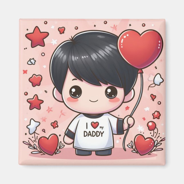 I Love My Daddy  Magnet (Front)