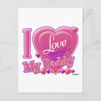 I Love My Daddy pink/purple - heart