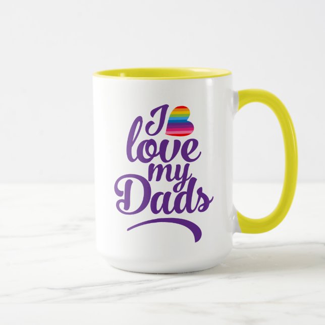 I Love My Dads - LGBTQ Father's Day Pride Mug (Right)