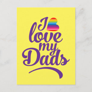 I Love My Dads - LGBTQ Father's Day Pride Postcard