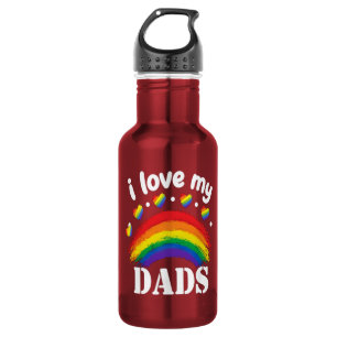 I Love My Dads Rainbow Pride 532 Ml Water Bottle