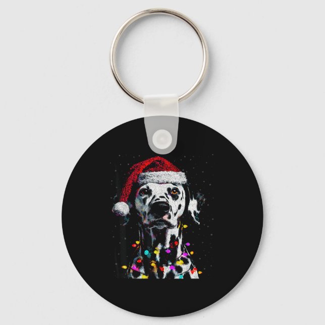 I Love My Dalmatian I Love Christmas  Key Ring (Front)