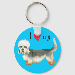 I Love my Dandie Dinmont Terrier Key Ring