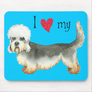 I Love my Dandie Dinmont Terrier Mouse Mat