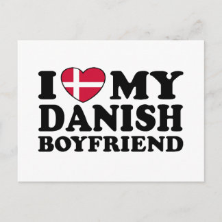 I Love My Danish Boyfriend Postcard
