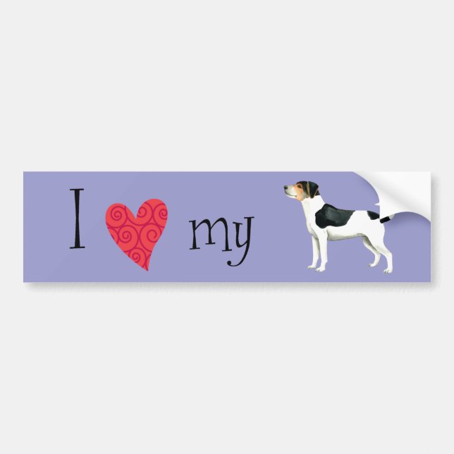 I Love my Danish–Swedish Farmdog Bumper Sticker (Front)