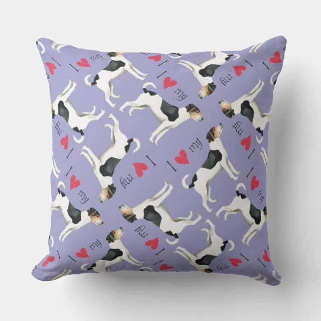 I Love my Danish-Swedish Farmdog Outdoor Pillow (Front)