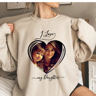 I love my daughter Custom Photo Tri-Blend Shirt