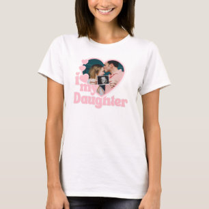 I Love My Daughter Heart Photo T-Shirt
