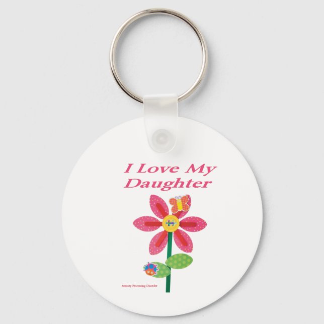 i love my daughter spd key ring (Front)