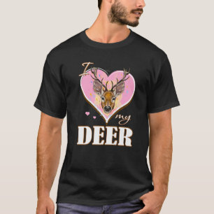 I love my deer. Cute deer fawn fan gift Premium T-Shirt