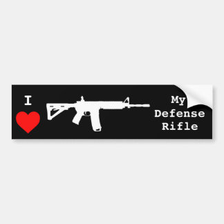 I Love My Defence Rifle Bumper Sticker