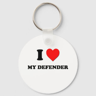 I Love My Defender Key Ring