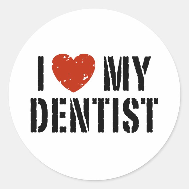 I love My Dentist Sticker (Front)