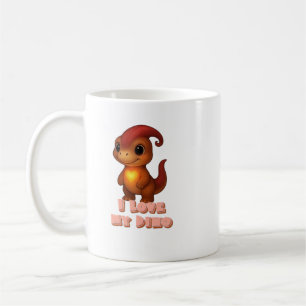 I Love My Dino Becher Kammli mit Herz  Coffee Mug