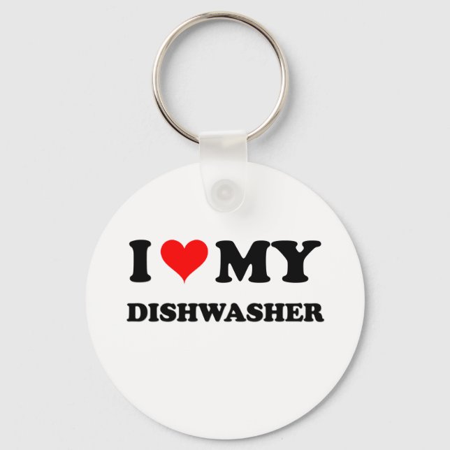I Love My Dishwasher Key Ring (Front)