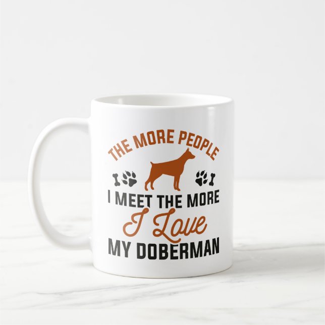 I Love My Doberman Coffee Mug (Left)