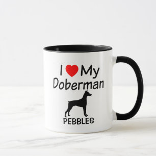 I Love My Doberman Dog Mug