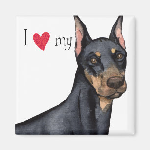 I Love my Doberman Magnet