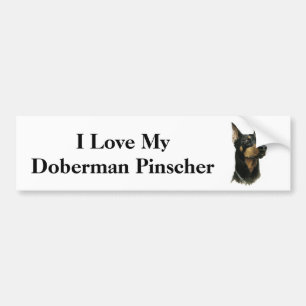 I Love my Doberman Pinscher Bumper Sticker