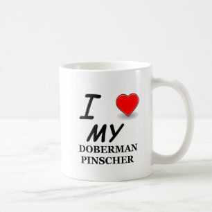 I Love My Doberman Pinscher Coffee Mug