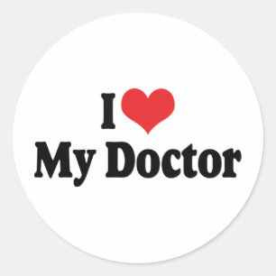 I Love My Doctor Classic Round Sticker