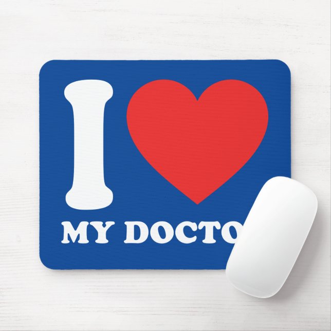 I Love My Doctor Mouse Mat (With Mouse)