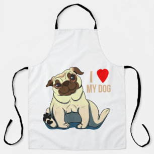 I Love My Dog Apron
