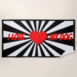 I love my dog beach towel