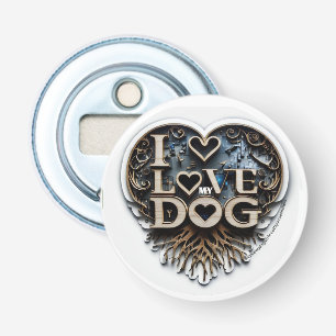 I LOVE MY DOG BOTTLE OPENER