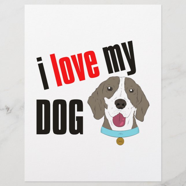 I Love My Dog Cartoon (Front)