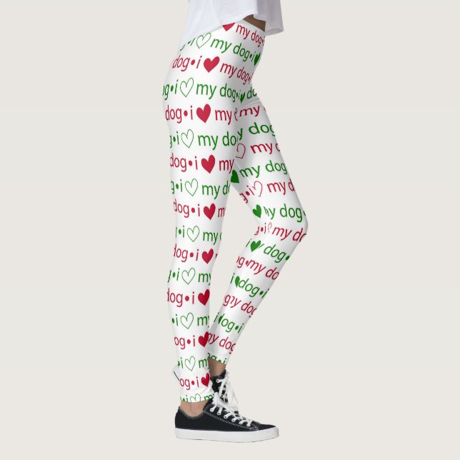 I love My Dog Christmas Leggings (Right)