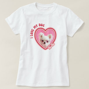 I Love My Dog Custom Photo T-Shirt