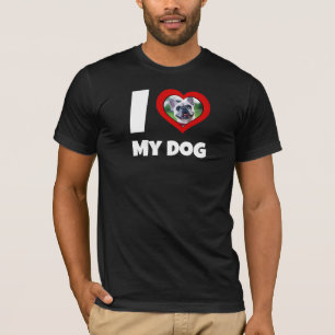 'I Love My Dog' Custom Photo Valentine's Day T-Shirt